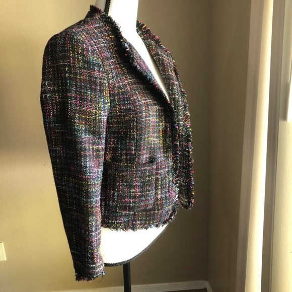 Women's Multicolor Tweed Jacket - Picture 3 of 7
